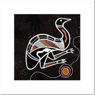 Aboriginal Art - Emu 3 Posters and Art